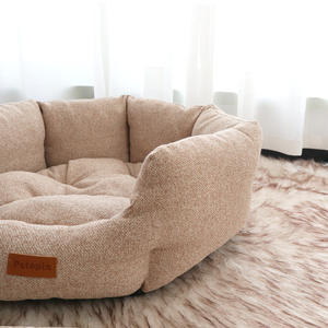 سرير للقطط من سينسمار بتصميم يحاكي الكتان مع تصميم للنوم العميق وسادة شتوية سميكة ودافئة - Product Image 3