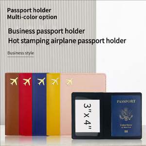 Porte-passeport de voyage personnalisé avec logo, en cuir PU, porte-passeport, porte-cartes de crédit, étui pour cartes de visite, portefeuille - Product Image 5