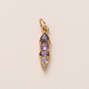 Vente en gros de pendentifs en acier inoxydable avec breloque et pierre de naissance Bijoux de bricolage pendentifs en zircon plaqué or 18 carats pour la fabrication de colliers Gigt - Product Image 4