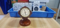 Hadiah Promosi Bisnis jam Alarm meja kayu 3 dalam 1 langkah gerakan Barometer higrometer