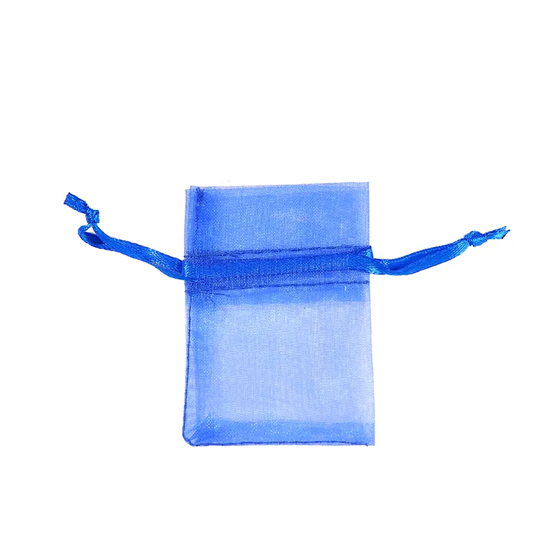 Wholesale Solid Color Transparent Organza Drawstring Bag Organza Jewelry Drawstring Gift Bag