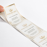 Étiquettes transparentes personnalisées avec dorure à chaud, impression de logo clair, autocollants pour emballages cosmétiques