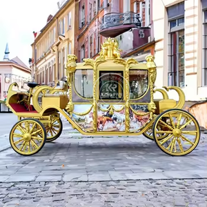 Venta Directa de Fábrica, Carruaje Eléctrico Real de Lujo, Escultura Personalizada, Carruaje de Boda de Princesa de 4 Ruedas para Turismo - Product Image 1