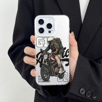 Coque de téléphone style moto dessin animé, protection intégrale antichoc pour iPhone 17 / 16 Pro – Vente flash transfrontalière