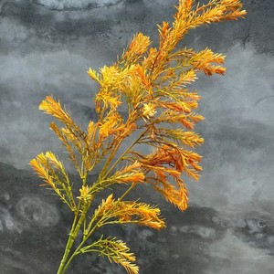 Arrangements floraux de roses et de lys artificiels aux tons orange, nuances d'automne mandarine pour mariages en extérieur et décoration intérieure - Tissu en soie - Product Image 5