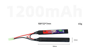 사용자 정의 Airsoft 총 금속 배터리 3.7v 3.2v 1200mah 2s 3s 4s 7.4v Nunchuck <span class=keywords><strong>Lipo</strong></span> 트리플 Ni-Mh 배터리 팩 M4 HPA AEG AK - Product Image 4