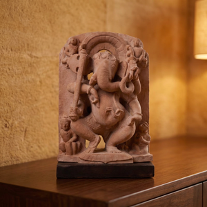 Statue de Ganesha hindou, réplique classique de l'art du temple indien, collection de musée - Product Image 1