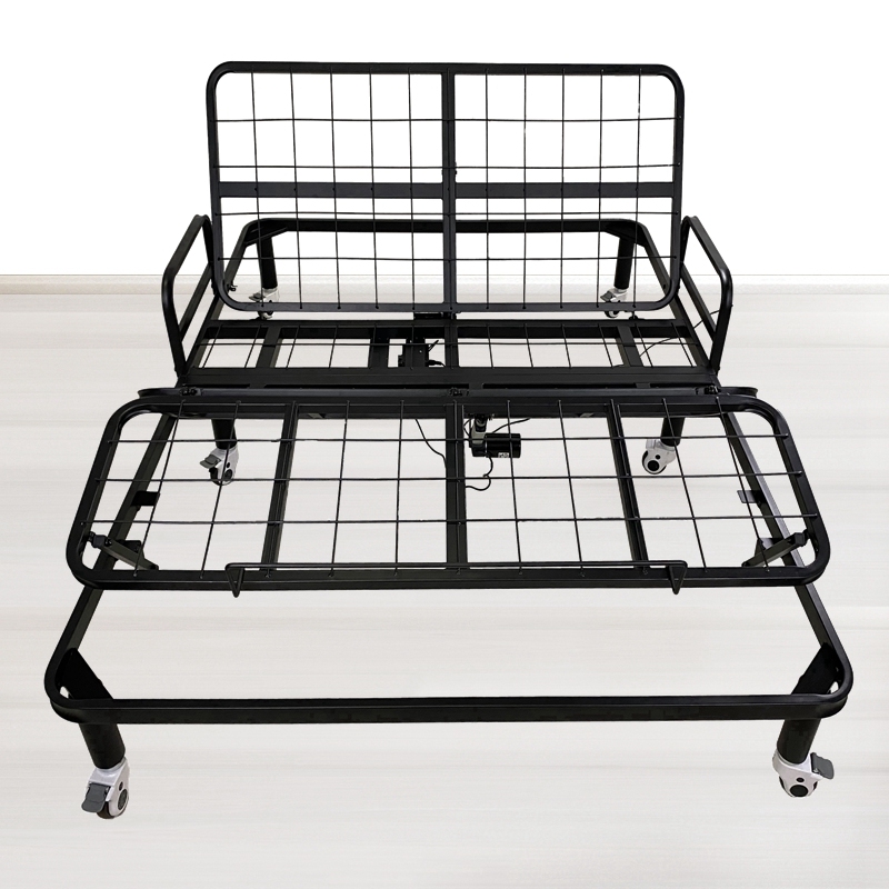 Black Metal Tube Stable Foldable Full Bedroom Electric Control Bed Frames workshop bed metal and furniture