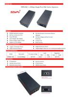 Inyector PoE SDAPO de un solo puerto, 30 W, 10Gbps, PoE ++ IEEE802.3af/AT/BT, inyectores activos estándar de 48V PoE