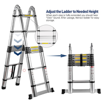 Échelles pliantes à double face Fabricants directs Escalera Escaliers Échelle télescopique pliable en aluminium