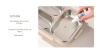 Boîte à lunch isotherme avec compartiments hermétiques anti-odeurs pour diviser les repas et conserver les aliments - Fabriquée en matériau SUS304