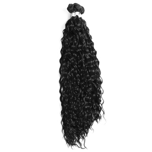 Lot de 6 mèches de cheveux synthétiques en fibre haute température, 260g, double trame, ondulation brésilienne, densité 180% - Product Image 5