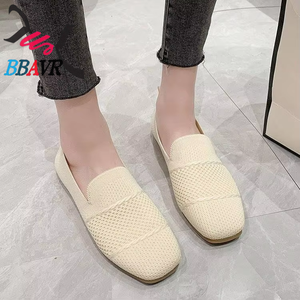 2025 New Women's Breathable Summer Mesh Casual Sneakers <b>Soft</b> Sole Lightweight Flying Woven Work Flats Canvas Trendy <b>Shoes</b> - Product Image 6