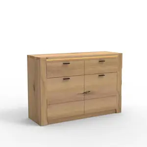 Customized flat-pack furniture wood cabinet with many drawers burlywood french chest of drawers for livingroom