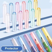Prolongateur de crayon en bois HUA avec embout protecteur en plastique – Fournitures scolaires – Capuchons de crayon pratiques