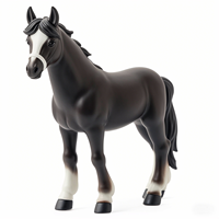 Figurines de chevaux en plastique personnalisées en gros, modèles réalistes d'animaux de ferme, jouets, décoration de gâteaux, cadeau éducatif pour enfants