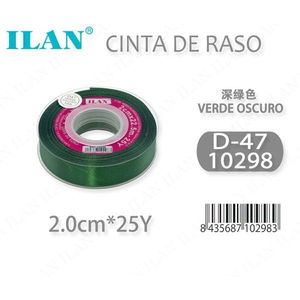 Nastro in Raso 2.0cm 25Y Verde Scuro D-47 10298 - Product Image 1