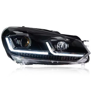Feux de voiture pour VW <span class=keywords><strong>Golf</strong></span> <span class=keywords><strong>6</strong></span>, projecteur de phare, lentille de projecteur Golf6 Mk6, signal dynamique, phare LED, feux de jour, accessoires automobiles - Product Image 4