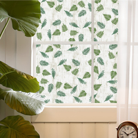 Film de fenêtre 3D décoratif autocollant statique RNPT Tropical Greenery pour la protection de la vie privée à la maison et au bureau