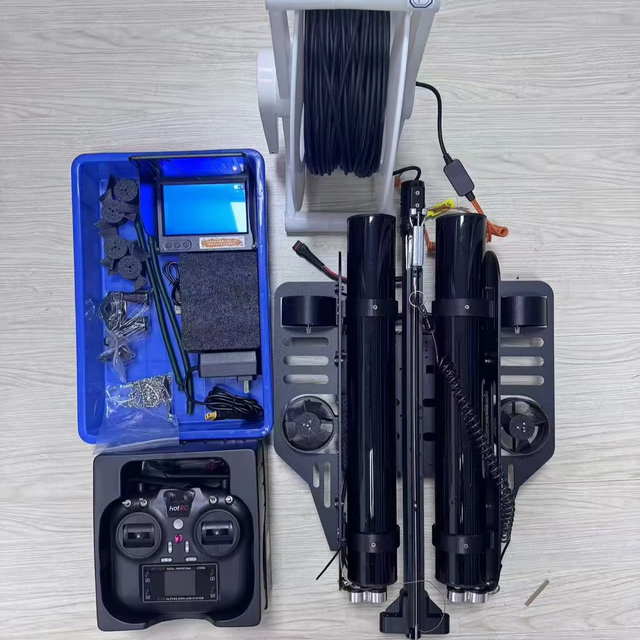 HD 360°Rotatable Night Vision Underwater ROV Drone Camera IP68 Waterproof Fish Finder Robot Spearfishing Underwater Exploration