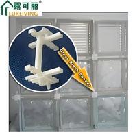 Entretoises en plastique d'espacement de bloc de verre de brique de Minetal pour des blocs de verre