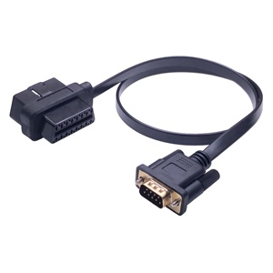 AOTAI-Câble plat d'extension adaptateur RS232 série VGA DB9 mâle vers OBD2 M/F pour les diagnostics de voiture - Product Image 1