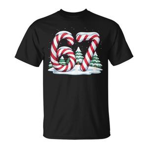 67 Candy Canes Snow Winter Wonderland T-Shirt - Product Image 1