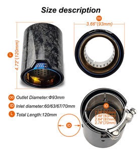 Наконечники выхлопных труб JHRSING для BMW M2 F87/M3 F80/M4 F82-F83 <span class=keywords><strong>M</strong></span> Performance, из кованого карбона и нержавеющей стали - Product Image 2