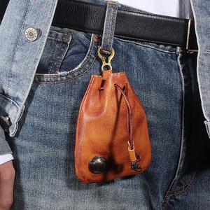 Genuine Leather Small Jewelry Gift Bag Coin <b>Pouch</b> with Elegant Style - Product Image 2