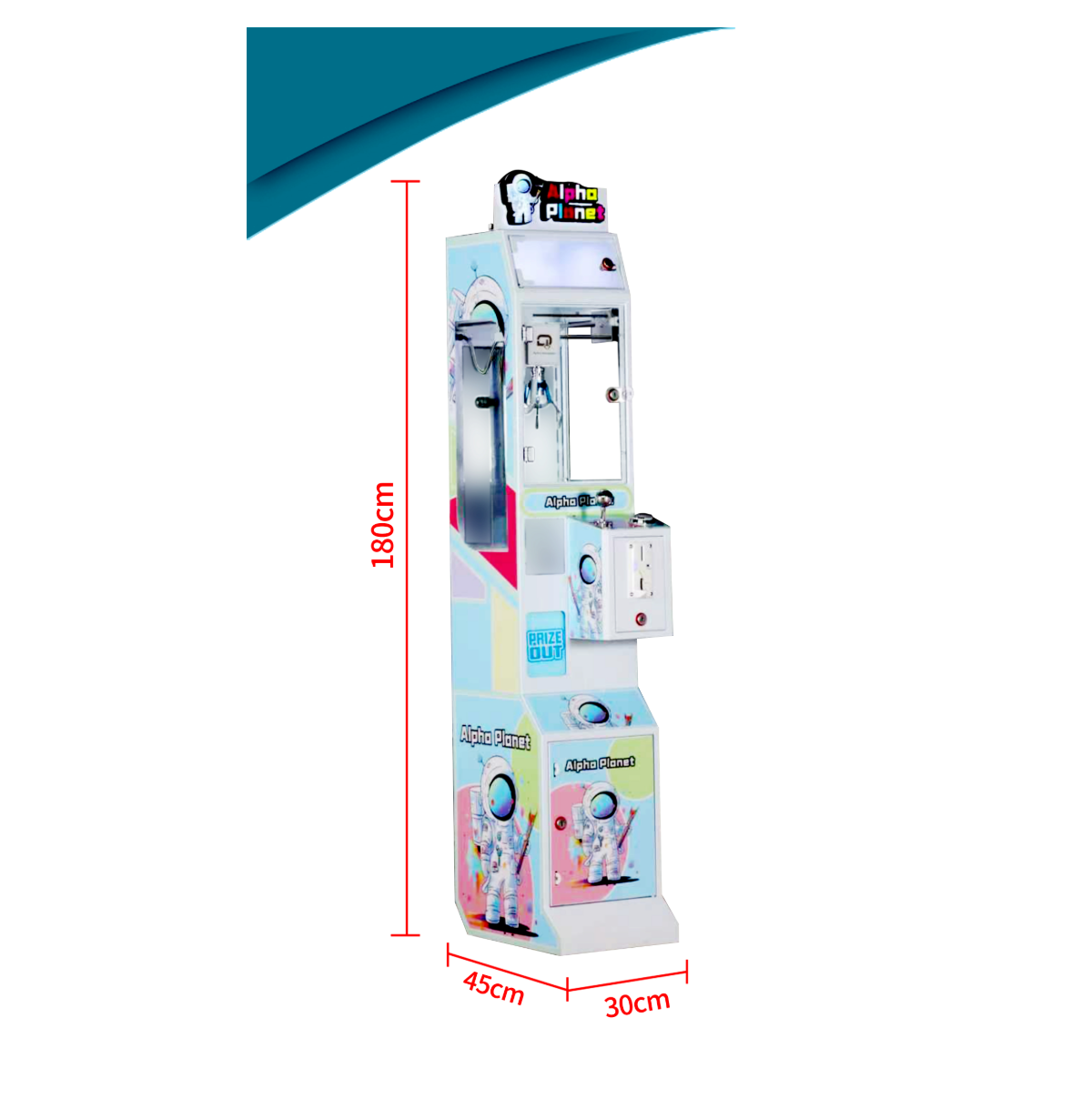 Alpha Planet 1 player toy claw machine