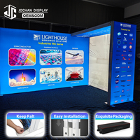 Stand d'exposition personnalisé 10x10 3x3 en aluminium et PVC pour salon professionnel avec comptoir
