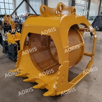 Godet de criblage rotatif hydraulique robuste AORIS ARS08 pour excavatrices de 17 à 23 tonnes
