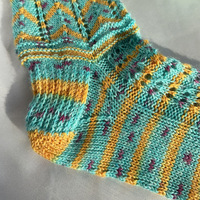 Kit de Matériel de Tricot Opal Starting Socks – Fil Acrylique Mélangé Importé, Teint par Segments, Grosueur Moyenne