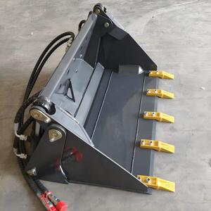 Bucket 4-in-1 untuk Mini Skid Steer <span class=keywords><strong>Loader</strong></span>, Attachment Bucket Multifungsi Empat dalam Satu untuk Crawler Skid Steer <span class=keywords><strong>Loader</strong></span> - Product Image 4