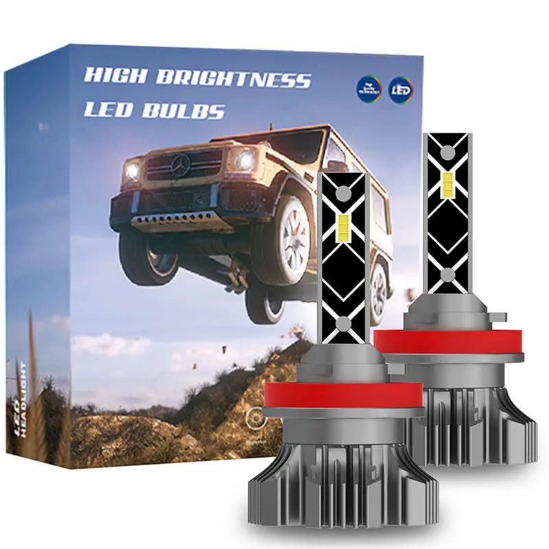 2023 High Power Luces Delanteras Led H7 Led Headlamp Fanless Car Bulbs L15 50W 10000lm H1 H4 H11 9005 9006 LED Headlight Canbus