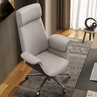 Fauteuil de bureau ergonomique moderne neuf en gros, dossier haut, réglable, base en acier inoxydable, mobilier de salon