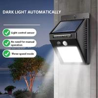 SZ 20 Led IP65 Lampu Tenaga Surya Sensor Gerak Pir Lampu Dinding Taman Keamanan Nirkabel Luar Ruangan 2700K Putih Hangat Lembut