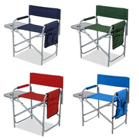 Chaise de camping fordable de haute qualité Relax chaise de réalisateur extérieure pliante Oxford avec table d'appoint et poche