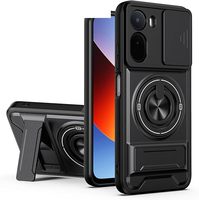 Funda para Teléfono con Soporte Deslizante para Cámara y Ventana, para Redmi A7 Pro 4G/ Poco C85X 5G, con Soporte y Diseño Refrigerante