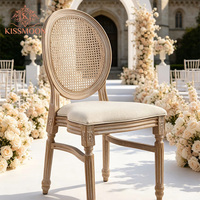 Chaise de mariage moderne en bois de style nordique à dossier rond, chaises d'événements et de banquets en plein air, mobilier d'hôtel à louer