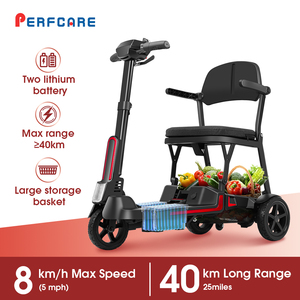 Scooter per Anziani Ultra Leggero 14kg in Alluminio Doppia Batteria 270W per Interni ed Esterni Ausilio per la Mobilità per Viaggi degli Anziani - Product Image 1