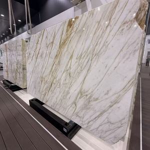Calacatta Vagli Gold Oro - Marbre naturel blanc avec veinage doré et gris pour comptoir, mur et sol, grande <span class=keywords><strong>dalle</strong></span> polie - Product Image 2