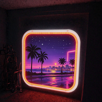 Enseigne lumineuse LED néon double face GTA Vice City, style Rockstar, lettres lumineuses pour décoration de salle de jeux e-sport