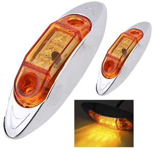 Bán Chạy Nhất <span class=keywords><strong>LED</strong></span> Lights 3LED <span class=keywords><strong>Piranha</strong></span> 12V 24V Side Marker Đèn Cho Xe Tải Trailer RV Amber Red Chỉ Số Tín Hiệu Para Camiones - Product Image 1