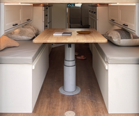 Pied de table réglable à dégagement rapide en alliage d'aluminium durable pour camping-cars, motorhomes, caravanes, accessoire de table rotative OEM