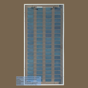 Panneau solaire BIPV personnalisé 320W, panneau solaire transparent, panneaux en verre double colorés pour serre - Product Image 2