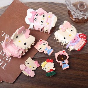 एटोंग प्यारा एनीमे हैलो किटी क्लोन क्लिप-लड़कियों के लिए कवी कार्टून बच्चों के बाल क्लिप, कस्टम लोगो के साथ एसिटेट फाइबर हेयर - Product Image 2