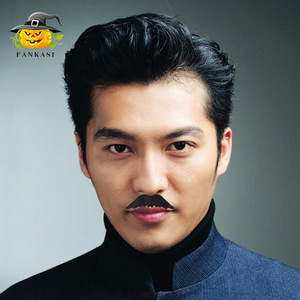 Halloween Self Adhesive Mustaches 6pcs Black <b>Fake</b> <b>Moustache</b> Costume Props Party Favor Unisex - Product Image 3