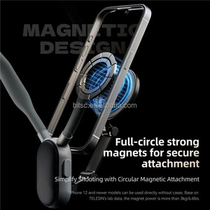 Supporto Magnetico da Collo in Silicone per Telefoni, Supporto Magnetico per Cellulare da Collo, Treppiede Selfie Stick per iPhone Samsung Huawei - Product Image 4