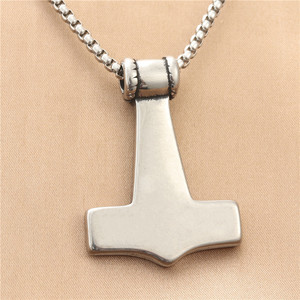 yunnique Thor Hammer Pendant Stainless Steel Men's Necklace Retro Geometric Design Gift 190135 - Product Image 2